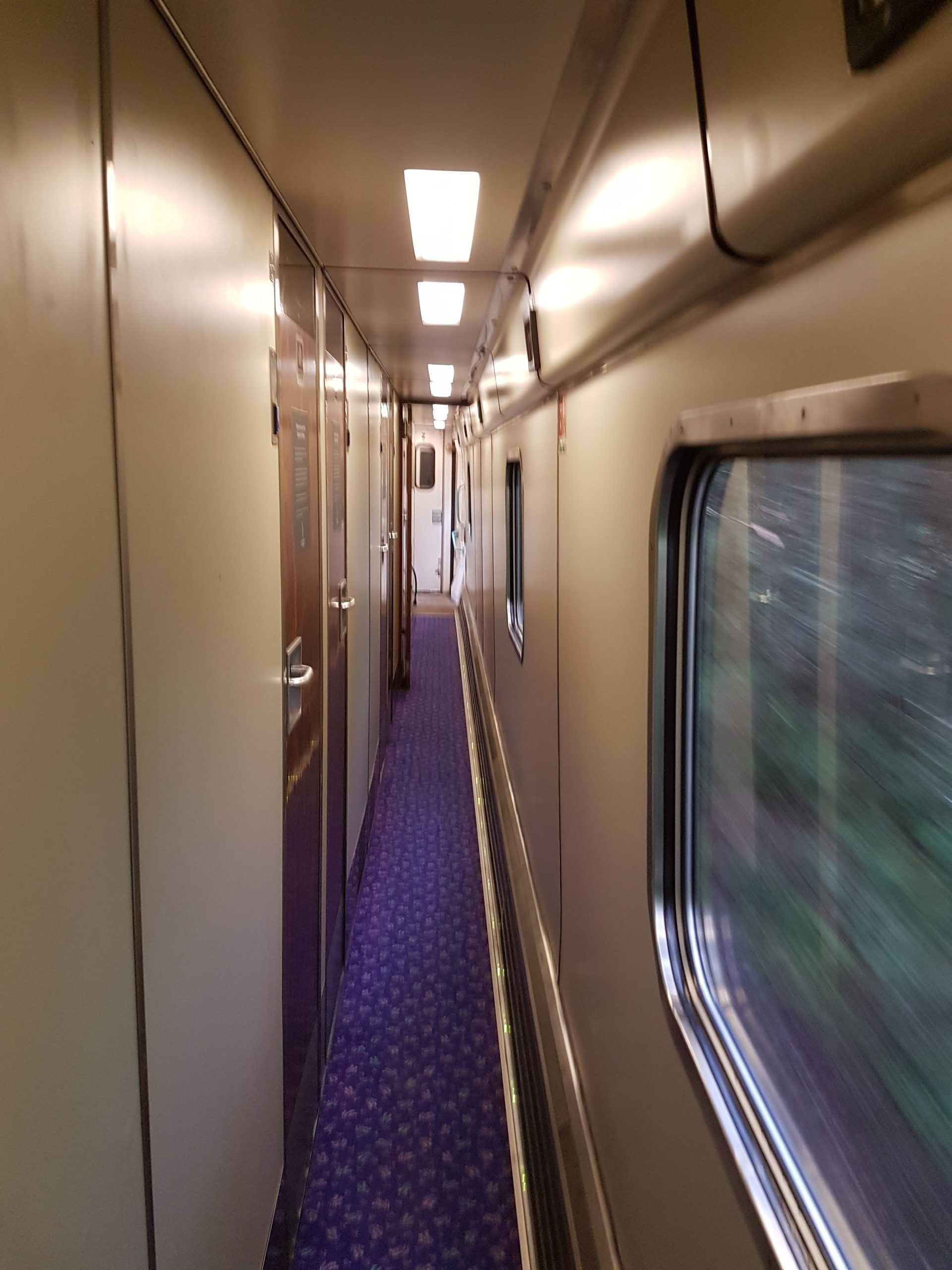 Caledonian Sleeper Train corridor